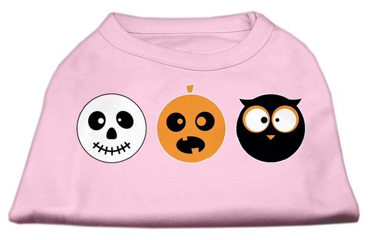 The Spook Trio Screen Print Dog Shirt Light Pink Med